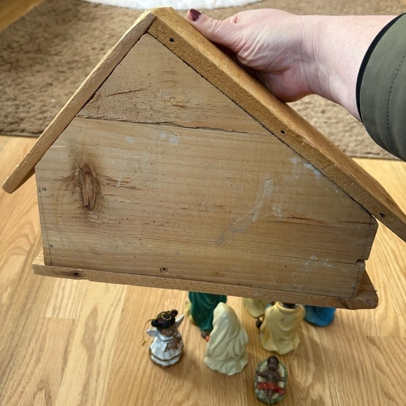 African American Nativity Set Scene Ceramic Porcelain Barn Jesus Christian - Picture 7 of 7